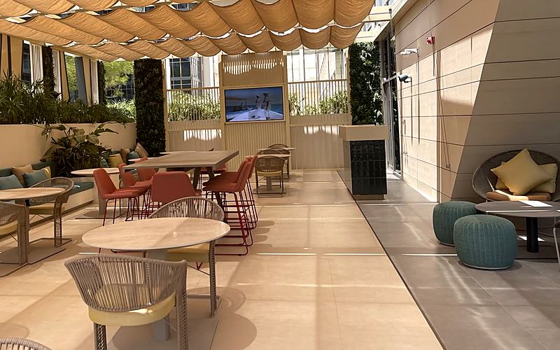 Outdoor terrace — ventilation and lighting